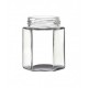 Glass jars - 12oz/340g Hexagonal - 84 Jars (Full Box) - with Gold Twist off Lids