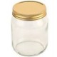 Glass jars - 1lb/454g Round - 72 Jars - with Gold Twist off Lids
