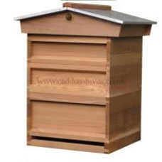 Cedar Hive - National Size - FLAT PACK - 1st QUALITY from Caddon Hives - STD BROOD - Gabled Roof - Framed Wire Queen Excluder - No Frames