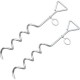 Spiral Screw Tie Down Anchors - Sold in Pairs