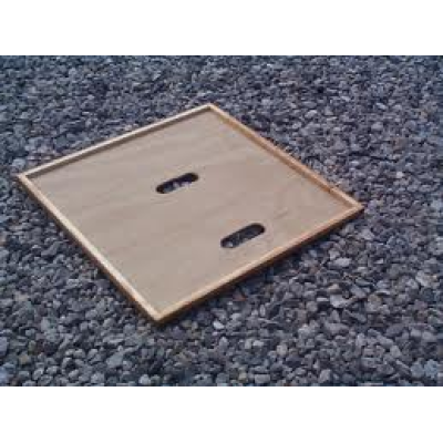 Crown Board - National Hive -  Hardwood Frame & Ply Panel with Two Holes - DOES NOT Include Porter Bee Escapes