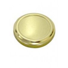 Spare Lids - 58mm Diam - Bag of 50 - Gold - Twist Off - to suit 8oz Hexagonal Jars