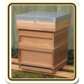 Hive - National Size - Cedar - Flat Roof - Assembled - 1st Quality